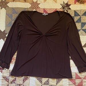 Brown babydoll style top